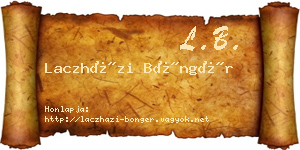 Laczházi Böngér névjegykártya